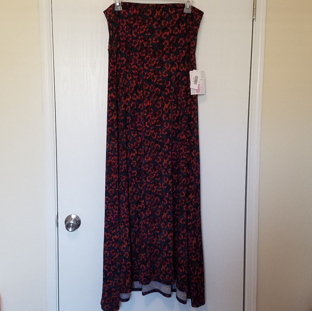 Nwt's Lularoe Floral Maxi Skirt Size Medium